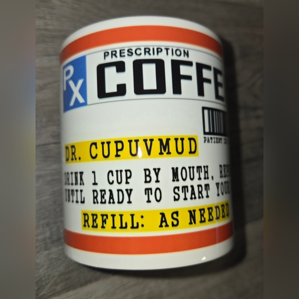 RX Prescription For Coffee Mug, New In Package, Great Gift For A Coffee Lover